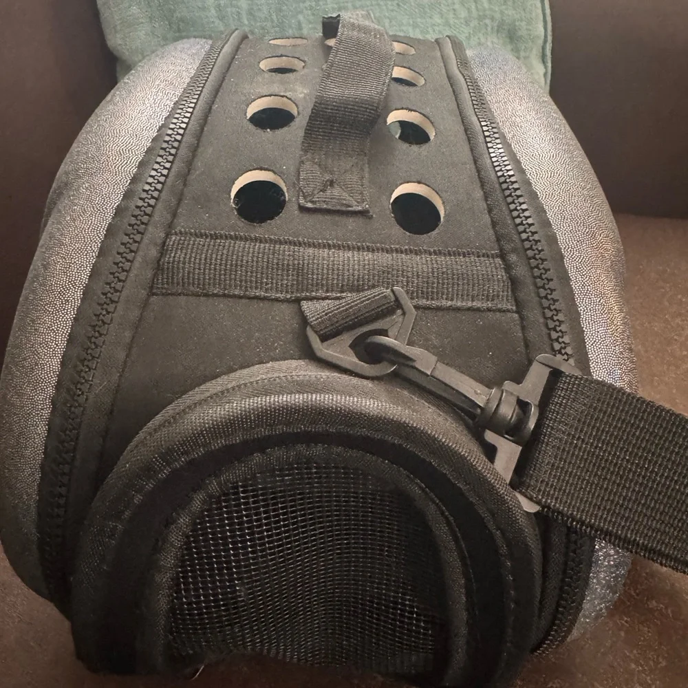 Glittery Pet Carrier with Paw Design